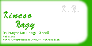 kincso nagy business card